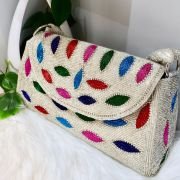 Designer clutch box handbag multicolor