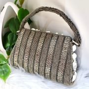 Seashell Embellished Hand Beaded Clutch Bag