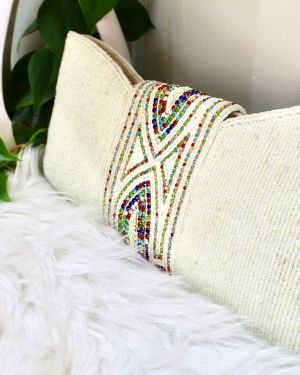 Embellished Beaded Clutch Bag
