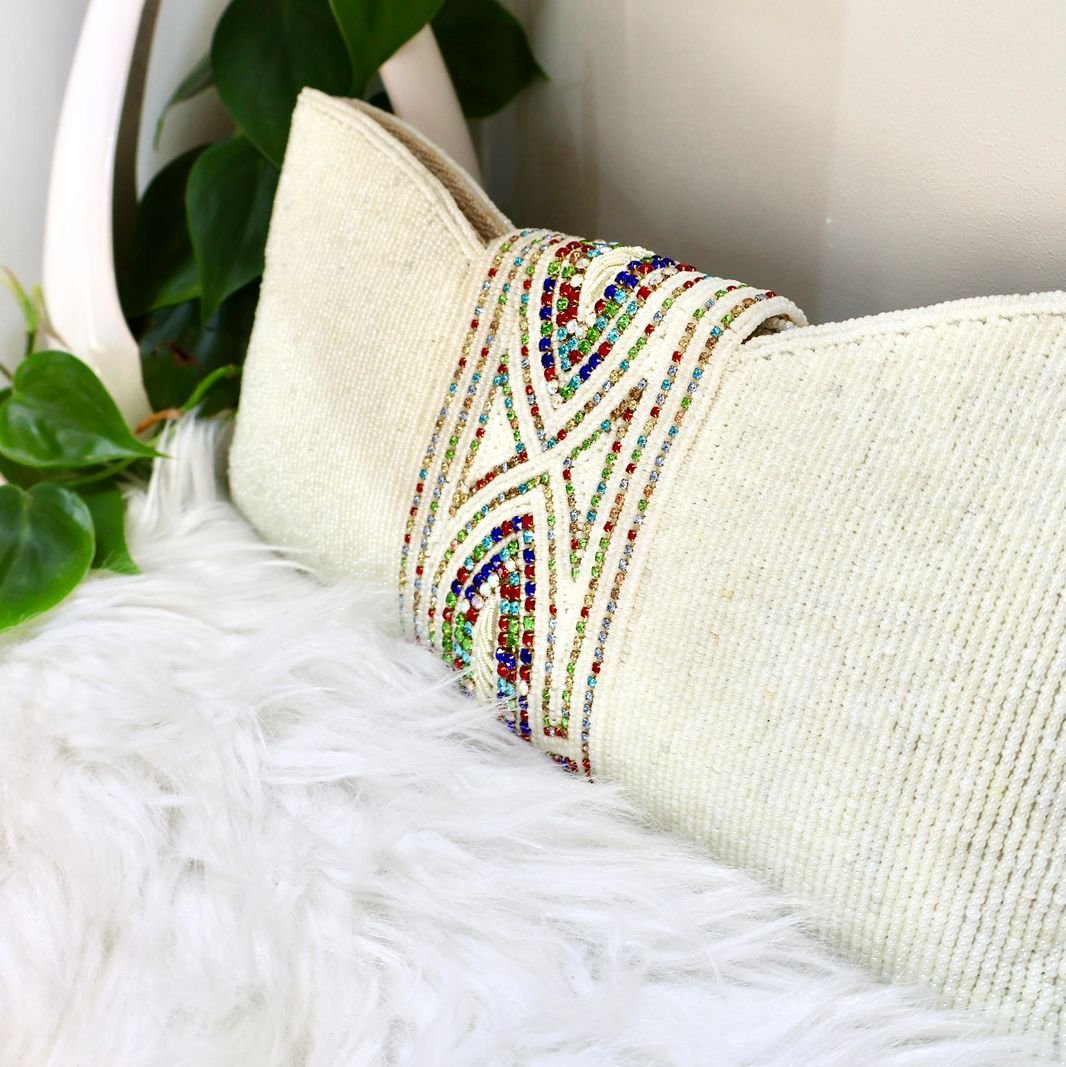 Embellished Beaded Clutch Bag