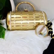 Golden Radiance Embellished Clutch