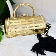Golden Radiance Embellished Clutch