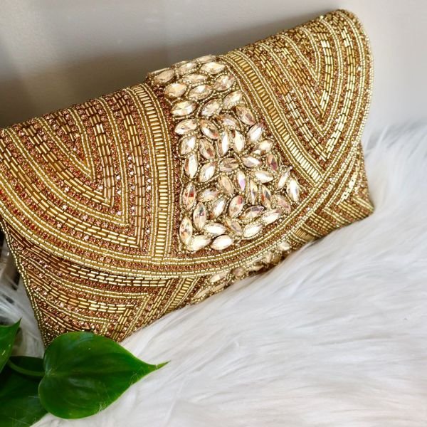 Regal Glam Embellished Clutch