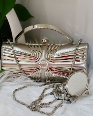 Women Clutch Purse Cross Body Bags – silver