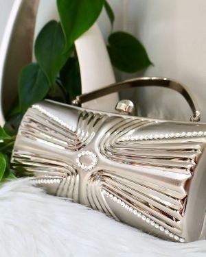 Women Clutch Purse Cross Body Bags – silver