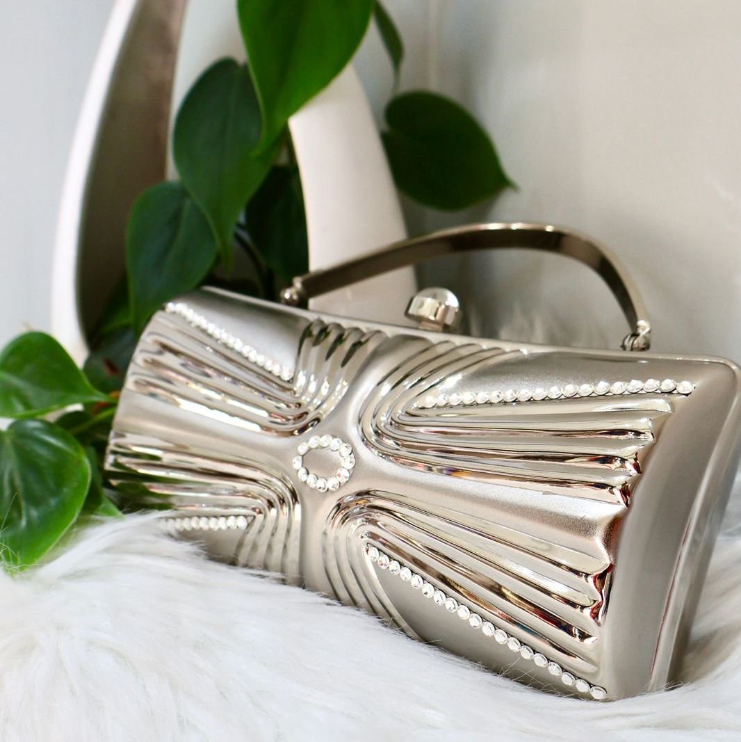 Women Clutch Purse Cross Body Bags – silver