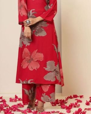 Crimson Blossom Co-ord Set