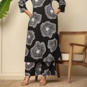 Buy A Black Printed Co-ord Set