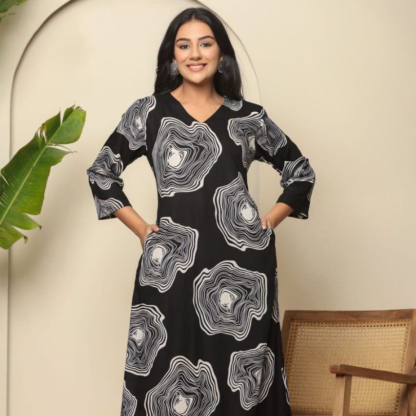 Buy A Black Printed Co-ord Set