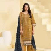 Festive Wear Mustard Yellow Pant Style Suit