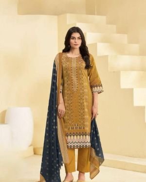 Festive Wear Mustard Yellow Pant Style Suit