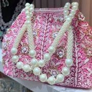 Design Embroidery Silk Handcrafted Potli in Pink