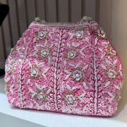 Design Embroidery Silk Handcrafted Potli in Pink